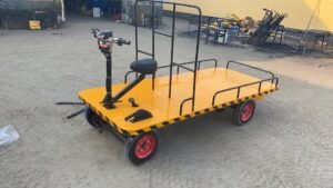 Railroad Construction Flatbed Truck Four-wheeled Environmentally Friendly Electric Handling Trolley